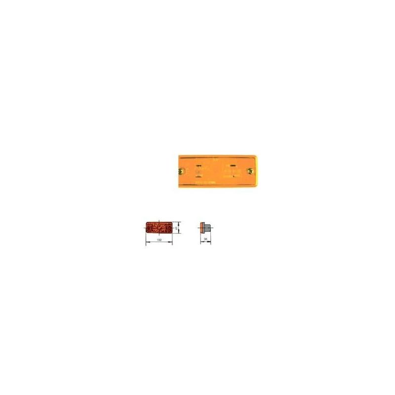PILOTO INTERMITENTE AMBAR 12/24V RECTANGULAR 102 X 41 MM