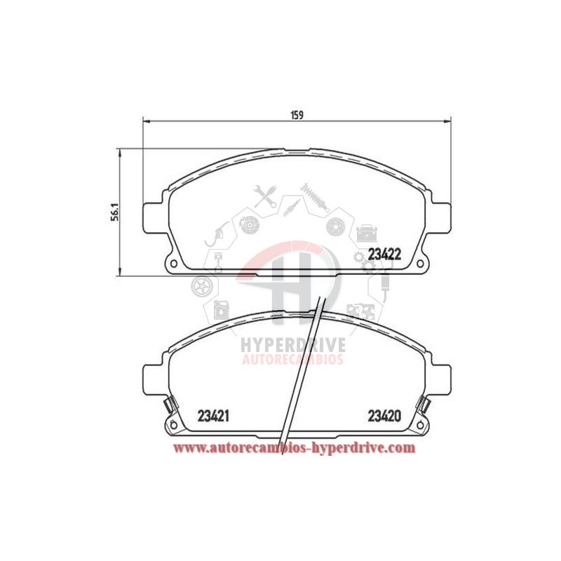 JUEGO PASTILLAS FRENO DELANTERAS HONDA (T1273MM, 363700201273)