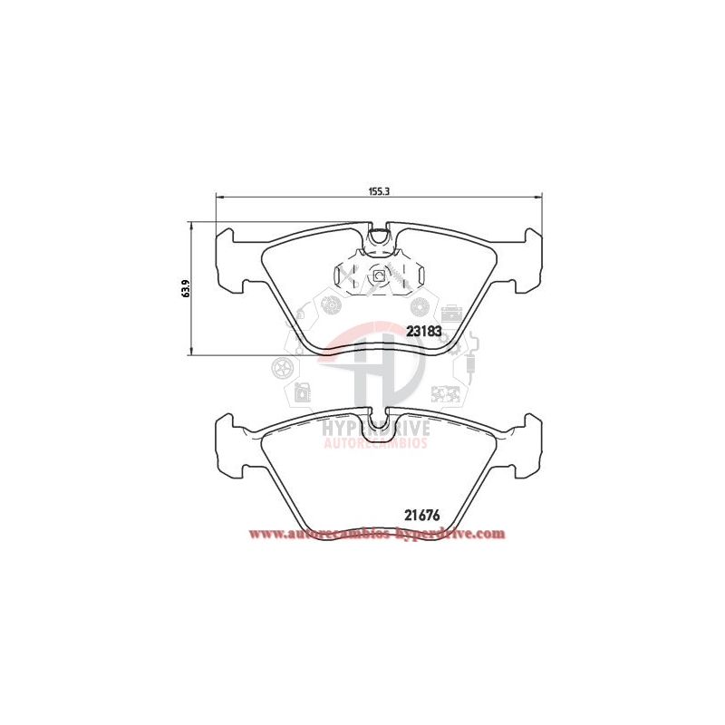 JUEGO PASTILLAS FRENO DELANTERAS BMW/MG/ROVER (T1202MM, 363700201202)