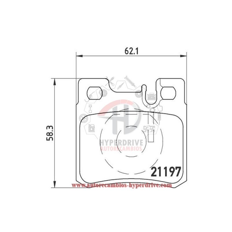 JUEGO PASTILLAS FRENO TRASERAS MERCEDES-BENZ (T1014MM, 363700201014)