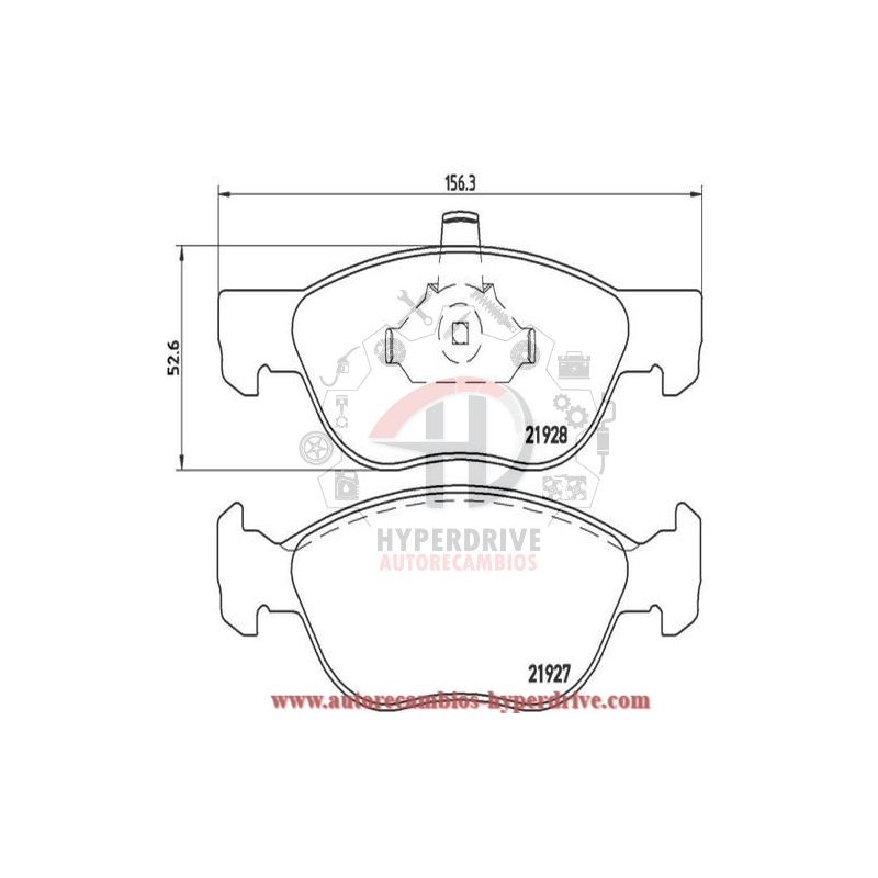 JUEGO PASTILLAS FRENO DELANTERAS FIAT (T1326MM, 363700201326)