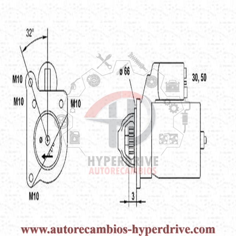 MOTOR DE ARRANQUE RENAULT/VOLVO (MSR664, 943251305010)