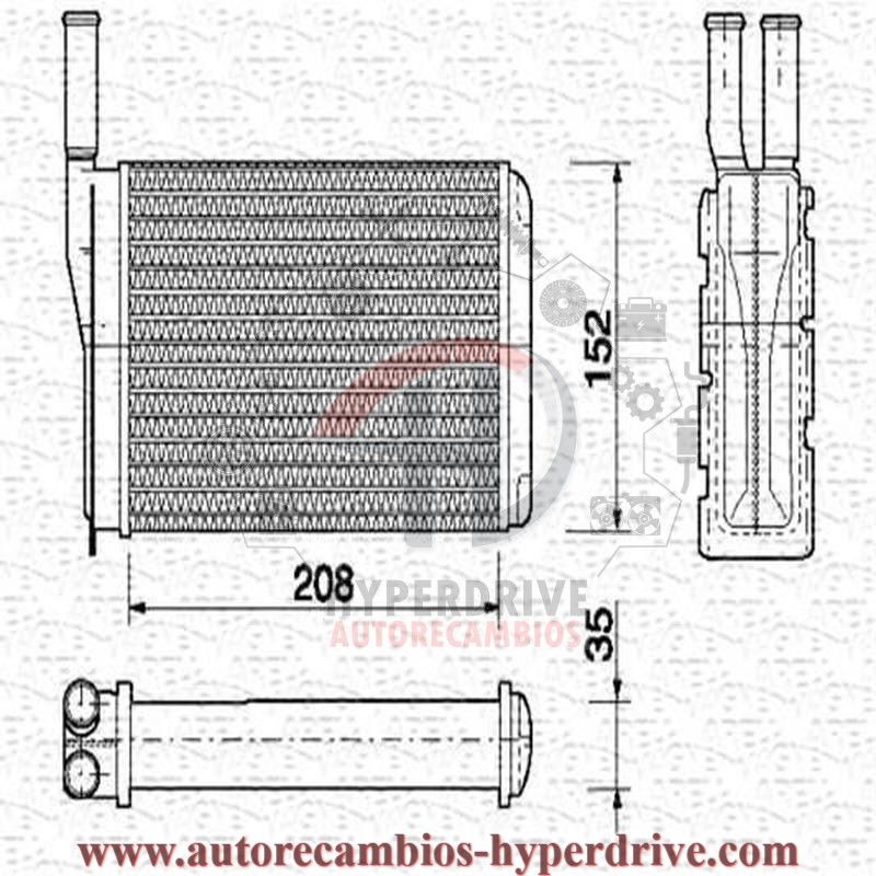 RADIADOR DE CALEFACCION RENAULT (BR154, 350218154000)
