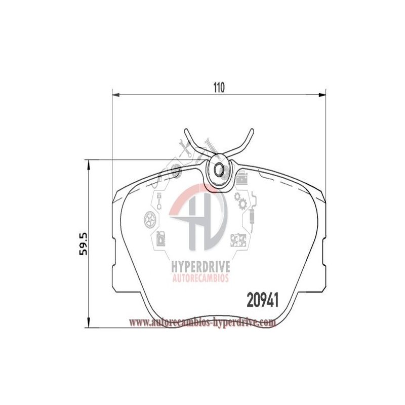 JUEGO PASTILLAS FRENO DELANTERAS MERCEDES-BENZ (T5005MM, 363700205005)