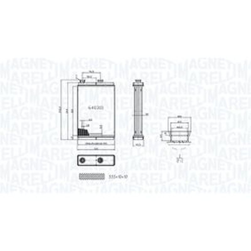 RADIADOR CALEFACCION FIAT (BR065, 350218065000)
