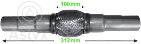 ASLYX AS200655 - FLEXIBLE ESCAPE L 312 MM MALLA100 M