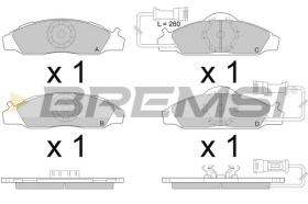 BREMSI BP2955 - PASTIGLIE FRENO - BRAKE PADS