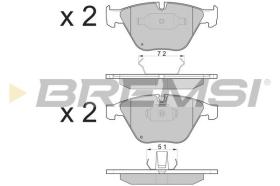 BREMSI BP3073 - JUEGO PASTILLAS DE FRENO BREMSI