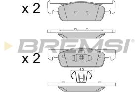 BREMSI BP3512 - JUEGO PASTILLAS DE FRENO BREMSI