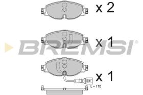 BREMSI BP3782 - PASTILLAS FRENO VW, AUDI, SKODA DELANTERAS