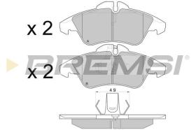 BREMSI BP2687 - PASTILLAS DE FRENO MERCEDES BENZ DELANTERAS