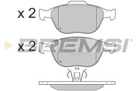 BREMSI BP3078 - PASTILLAS DELANTERAS FORD TRANSIT