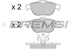 BREMSI BP3328 - PASTILLAS TRASERAS MERCEDES-BENZ