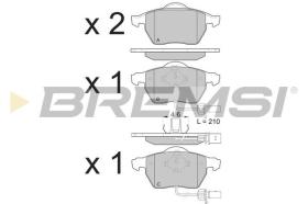 BREMSI BP3071 - PASTILLAS DELANTERAS AUDI CON TESTIGO