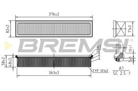BREMSI FA0572 - FILTRO AIRE RENAULT-DACIA