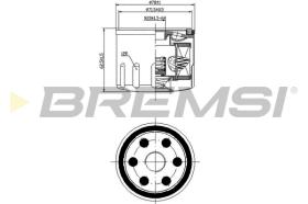 BREMSI FL0277 - FILTRO ACEITE RENAULT-DACIA