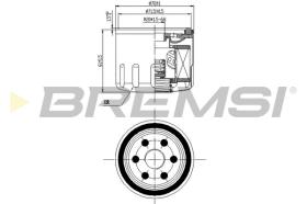 BREMSI FL0141 - FILTRO ACEITE VW-AUDI-SEAT-SKODA