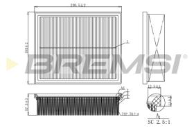 BREMSI FA1153 - FILTRO AIRE RENAULT BREMSI