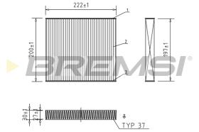 BREMSI FC1337 - FILTRO HABITACULO RENAULT BREMSI