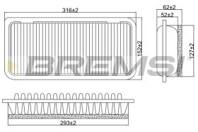BREMSI FA1029 - FILTRO AIRE TOYOTA