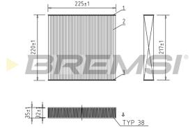 BREMSI FC0973 - FILTRO HABITACULO PEUGEOT - CITROEN