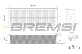 BREMSI FA0215 - FILTRO AIRE VW - SEAT - SKODA - VW