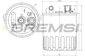 BREMSI FE0368 - FILTRO COMBUSTIBLE MERCEDES BENZ