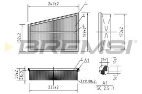 BREMSI FA0534 - FILTRO AIRE RENAULT