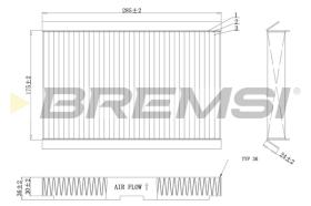 BREMSI FC0185C - FILTRO AIRE CARBONO ACTIVO PEUGEOT-CITROEN