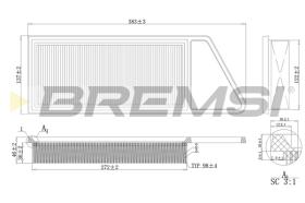 BREMSI FA0211 - FILTRO AIRE FORD