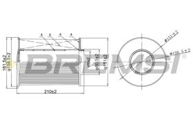 BREMSI FA0204 - FILTRO AIRE BREMSI FORD-MAZDA-VOLVO