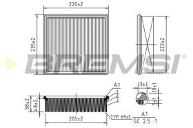 BREMSI FA0123 - FILTRO AIRE MERCEDES BENZ-INFITY