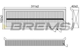 BREMSI FA0615 - FILTRO AIRE RENAULT-NISSAN-OPEL