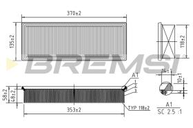 BREMSI FA1265 - FILTRO AIRE VW-SEAT-SKODA-AUDI