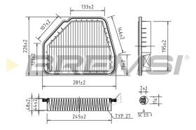 BREMSI FA1038 - FILTRO AIRE OPEL-VAUXHALL