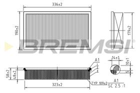 BREMSI FA1370 - FILTRO AIRE MERCEDES
