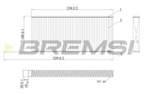 BREMSI FC0863 - FILTRO HABITACULO MERCEDES
