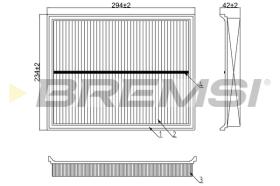 BREMSI FA0618 - FILTRO AIRE OPEL