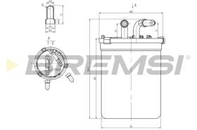 BREMSI FE0055 - FILTRO COMBUSTIBLE SEAT-SKODA-VW-AUDI