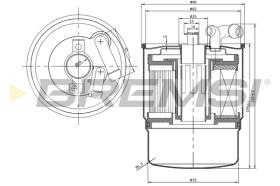 BREMSI FE0346 - FILTRO COMBUSTIBLE MERCEDES-BENZ
