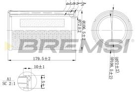 BREMSI FA1138 - FILTRO AIRE REDONDO RENAULT CLIO