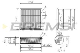 BREMSI FA0563 - FILTRO AIRE OPEL-VAUXHALL