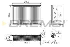 BREMSI FA0651 - FILTRO AIRE FORD