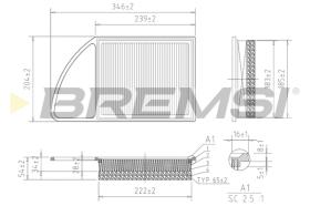 BREMSI FA0216 - FILTRO AIRE PEUGEOT-CITROEN