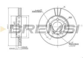 BREMSI CD6927V - DISCO FRENO DELANTERO SEAT
