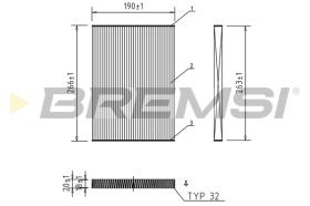 BREMSI FC0076 - FILTRO HABITACULO NISSAN-RENAULT