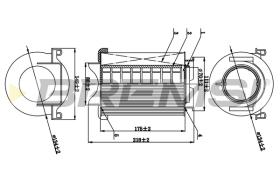 BREMSI FA0653 - FILTRO AIRE VW GOLF