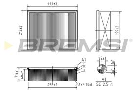 BREMSI FA0119 - FILTRO AIRE SEAT-AUDI-SKODA