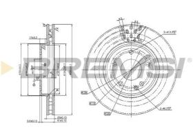 BREMSI CD7135V - DISCO DELANTERO MERCEDES CLASE C