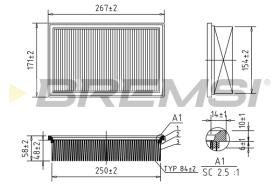 BREMSI FA0130 - FILTRO AIRE FORD-MAZDA-VOLVO